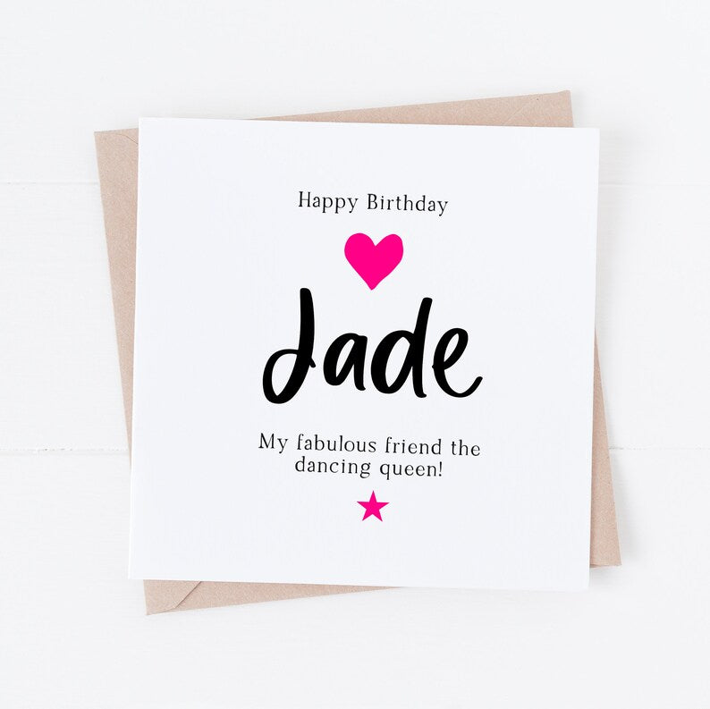 Personalised friend / female Birthday card