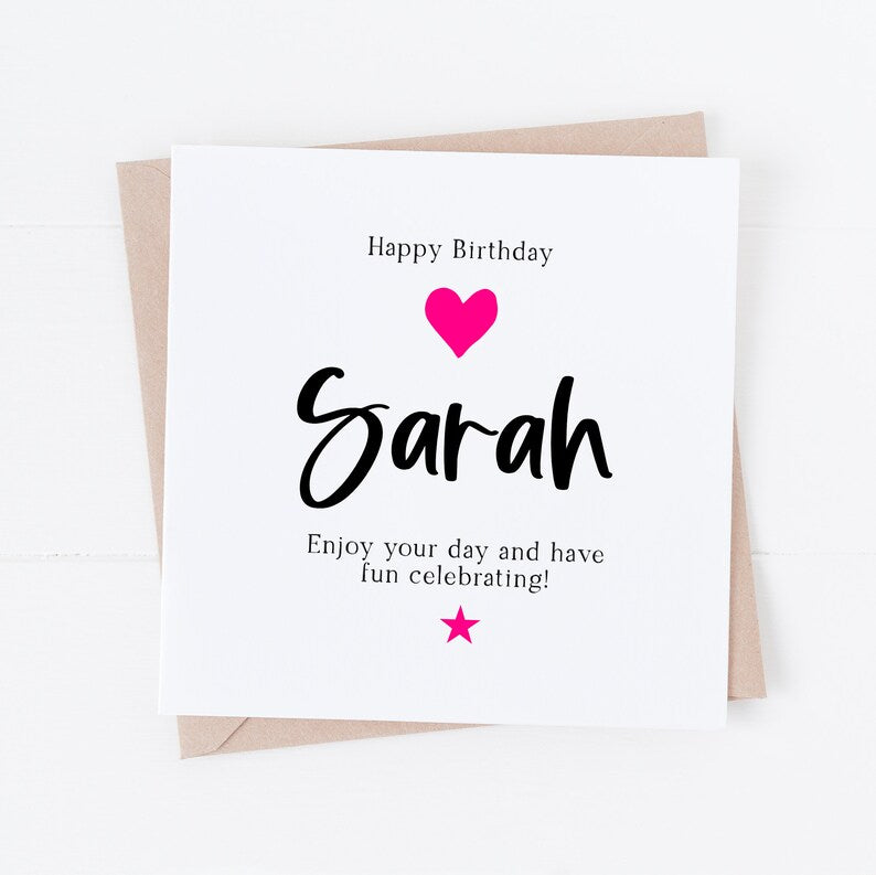 Personalised friend / female Birthday card