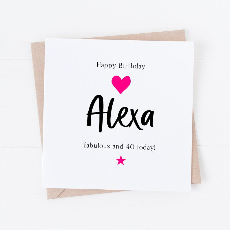 Personalised friend / female Birthday card