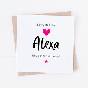 Personalised friend / female Birthday card