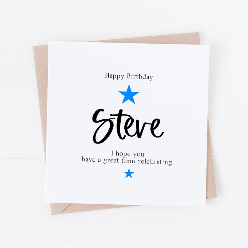 Personalised male Birthday card
