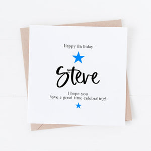Personalised male Birthday card