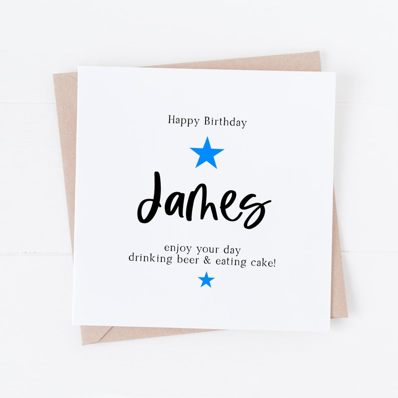 Personalised male Birthday card