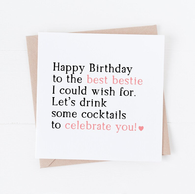 Best friend Birthday card