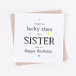 Birthday card for sister