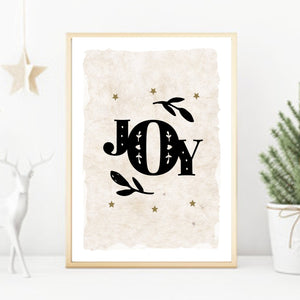 Joy neutral Christmas print