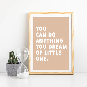 Kids positivity print - Children&#39;s affirmation print - kids bedroom print - You can do anything - Playroom decor - different colour options