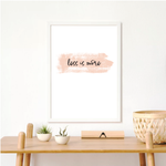 Less is more blush print