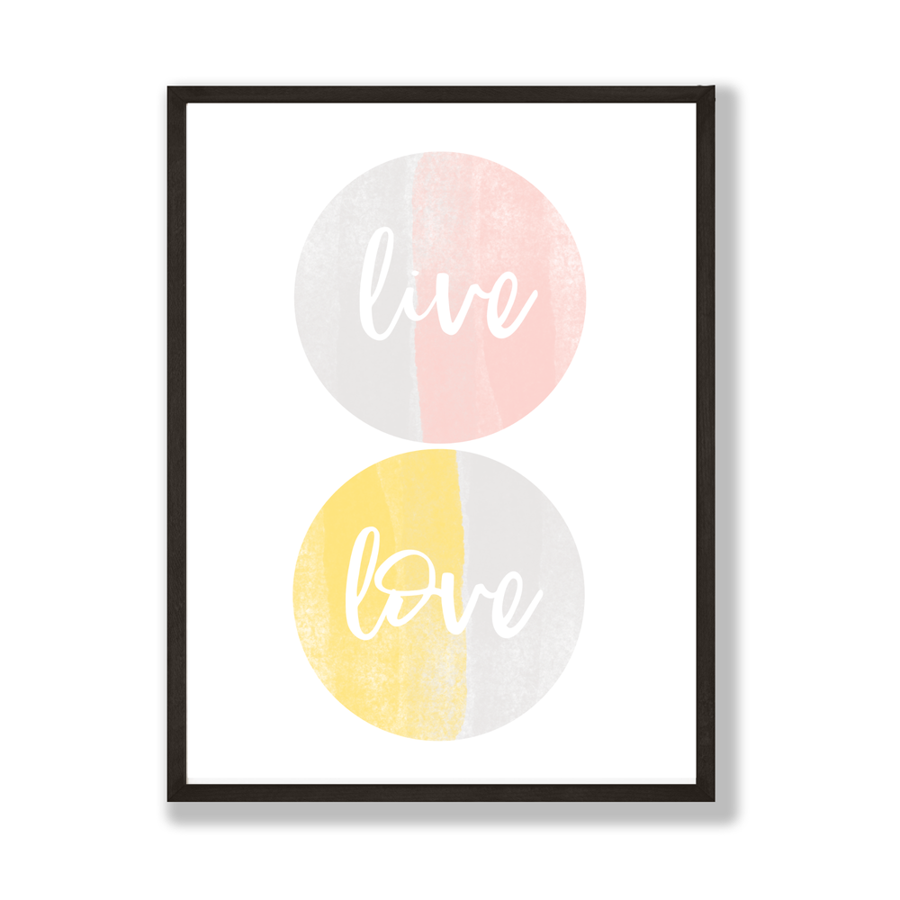 Live love abstract print