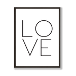 Love typography print