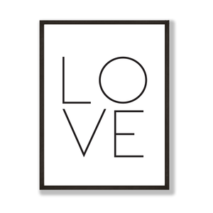 Love typography print