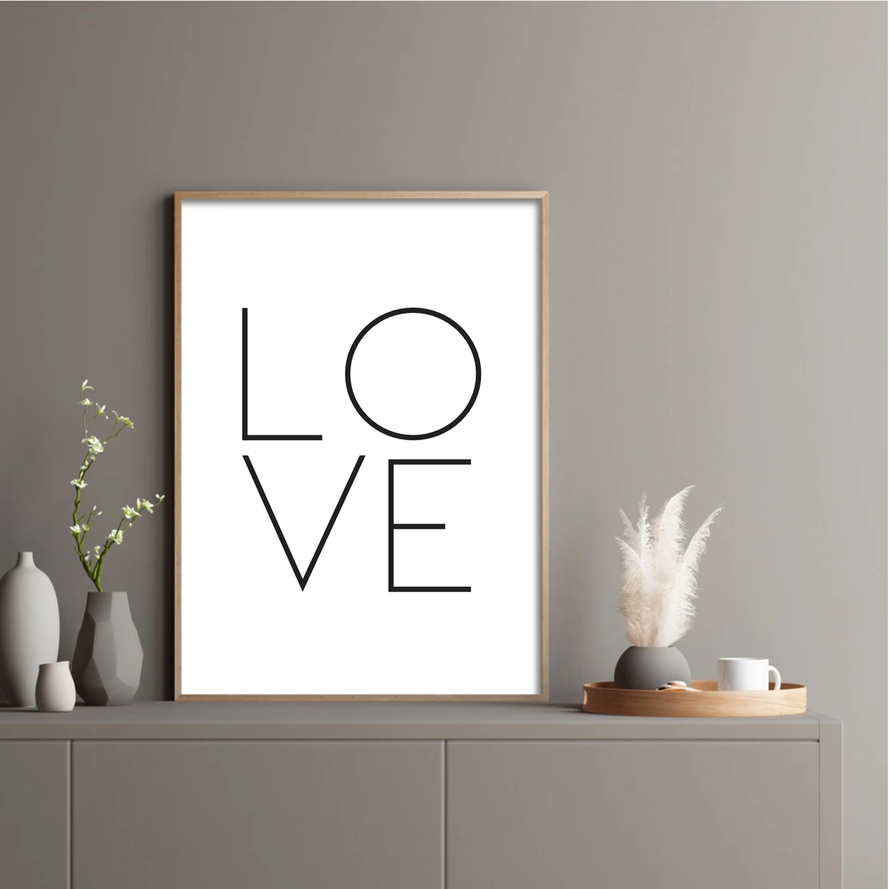 Love typography print