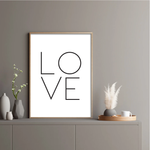 Love typography print