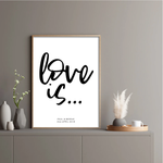 Personalised Love is... print