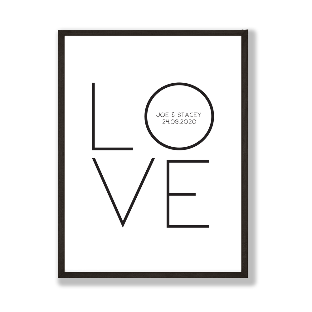 Personalised special date Love Print