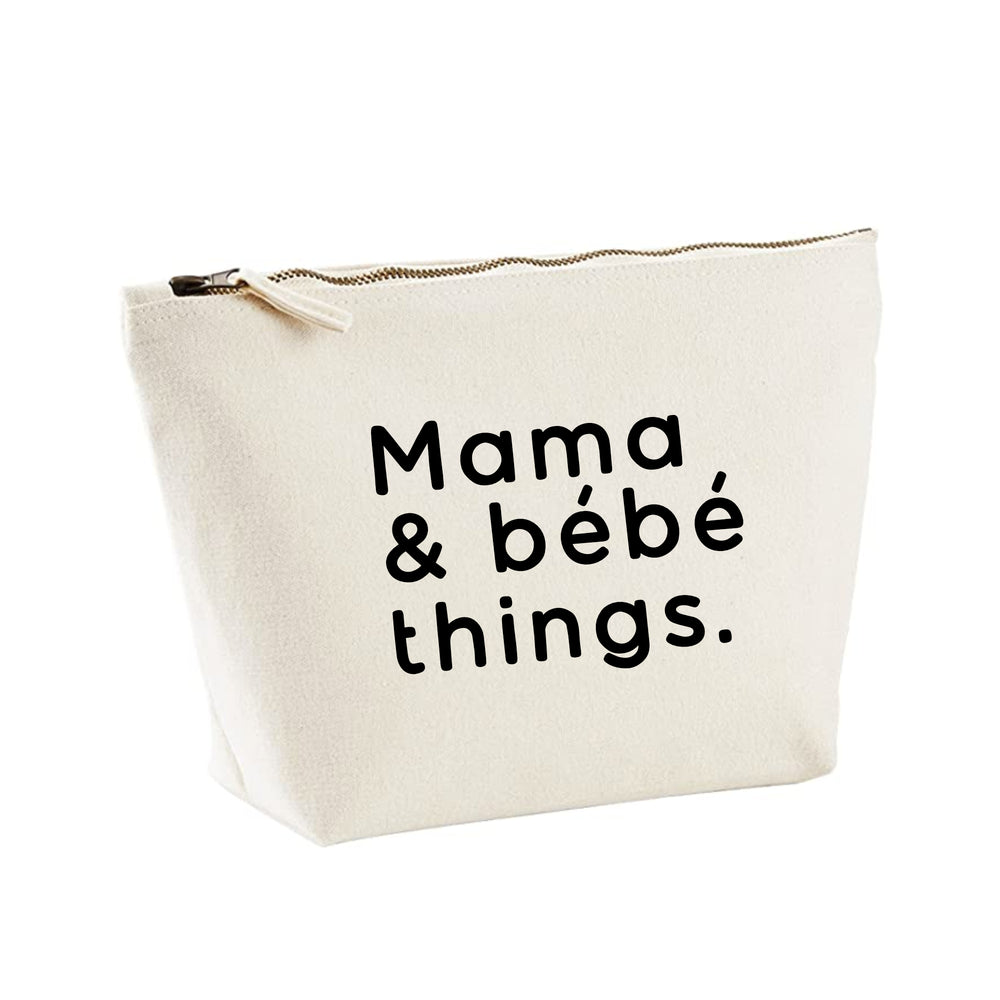 Mama & bebe things zipped pouch