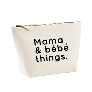Mama & bebe things zipped pouch