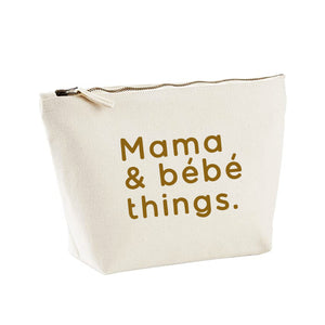 Mama & bebe things zipped pouch