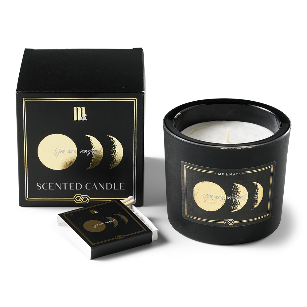 Luxury moon candle and match set
