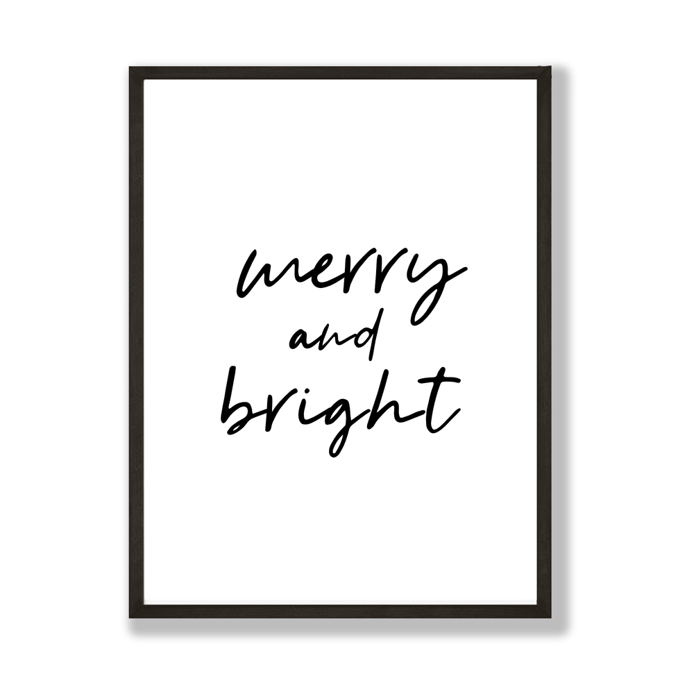 Merry and bright Christmas print