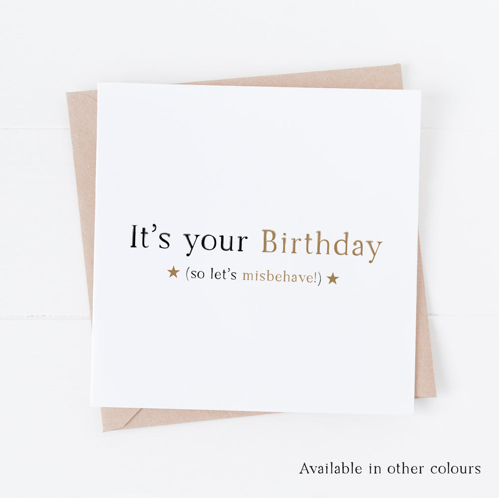 A fun and cheeky Birthday card for men or women