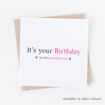 A fun and cheeky Birthday card for men or women