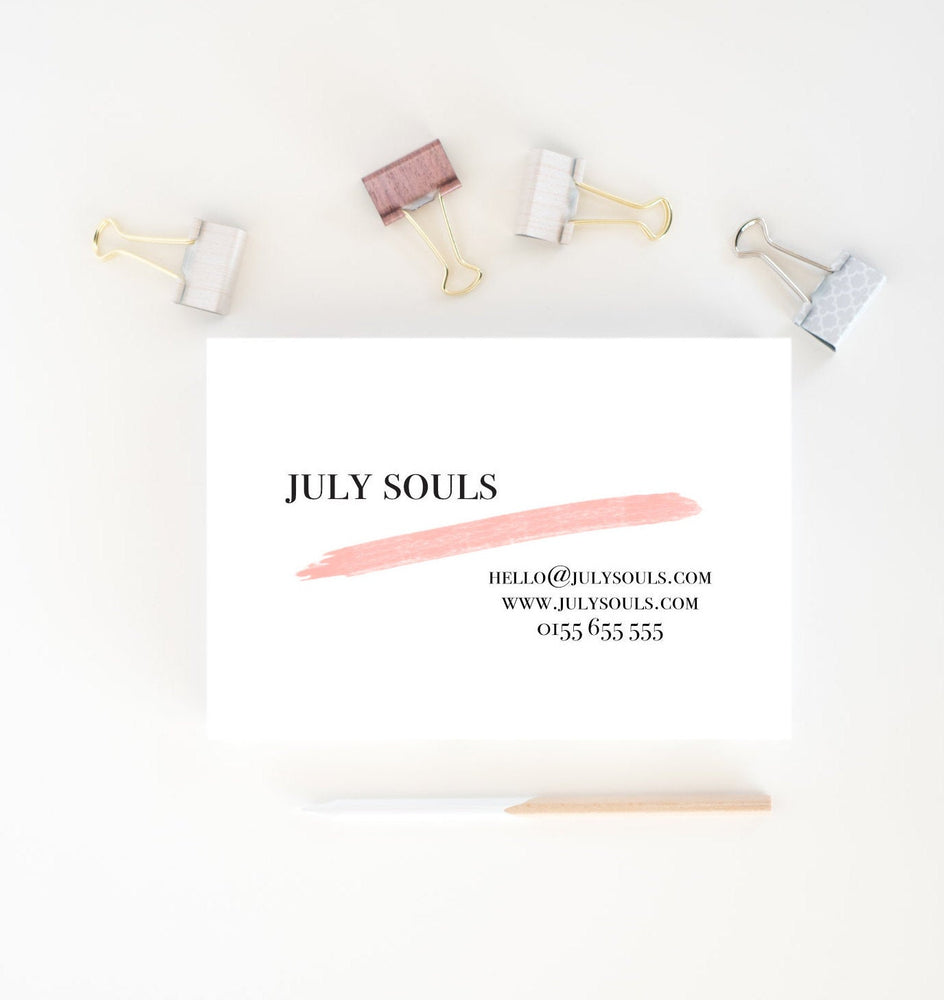 Modern Business Card Design - Shop Business Card Template - Salon business card - Premade pink business Card - Printable Business Card