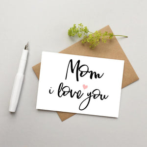 Mum card - Mom Card - Mama card - Mother&#39;s day card - Birthday card for Mum - Mom I love you card - Mama Mother&#39;s day - Mum love card