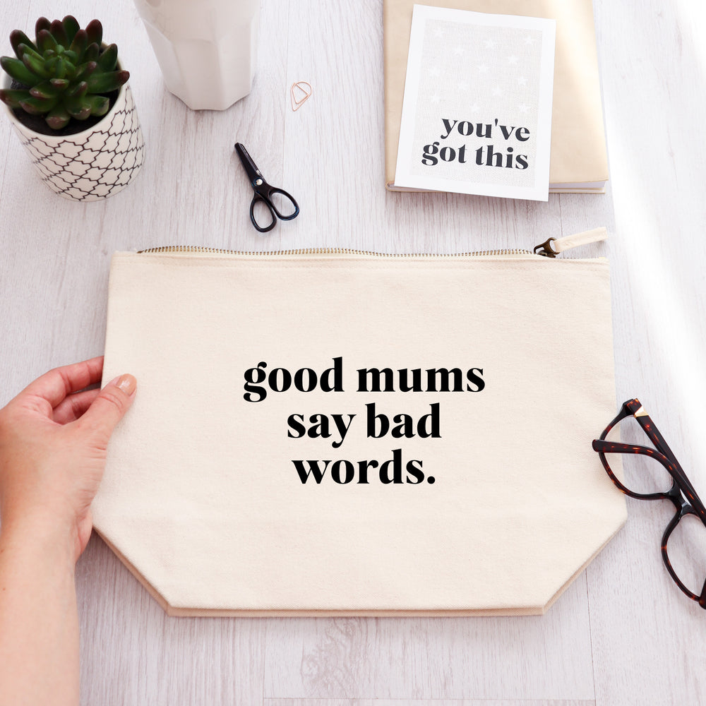 'Good mums say bad words' Toiletry bag / gift for Mums