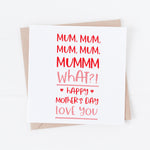 Funny card for Mum for Mother's day