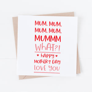 Funny card for Mum for Mother's day