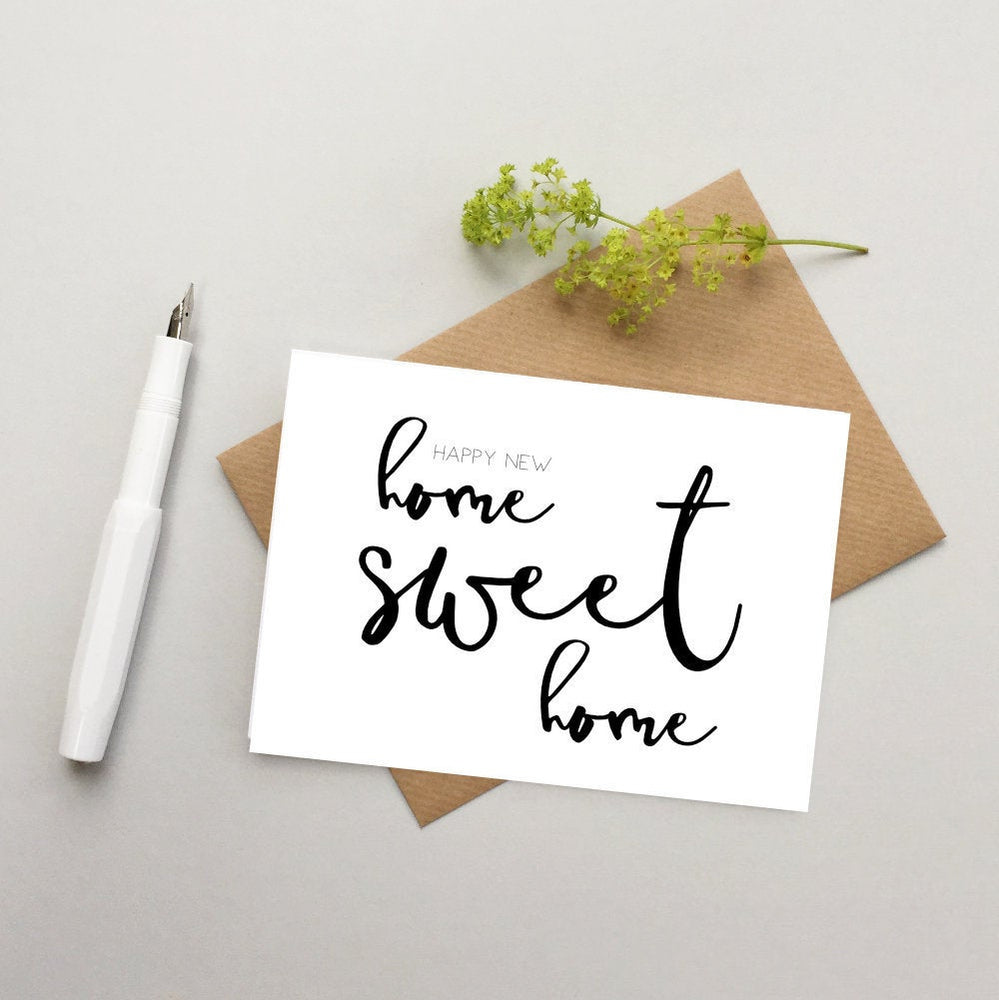 New Home Card - Happy new Home card - stylish new home card - Modern new home card - House move card - New home card