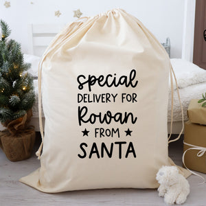 Personalised Santa Christmas present sack