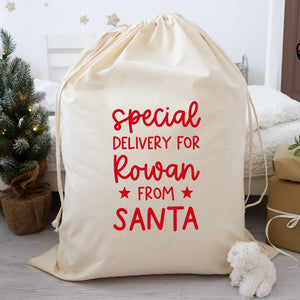 Personalised Santa Christmas present sack