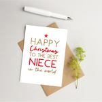 Niece Christmas card