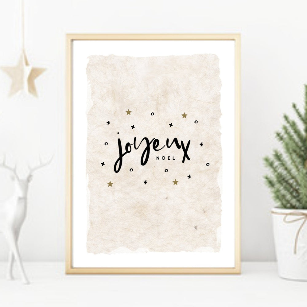 Joyeux noel festive Christmas print