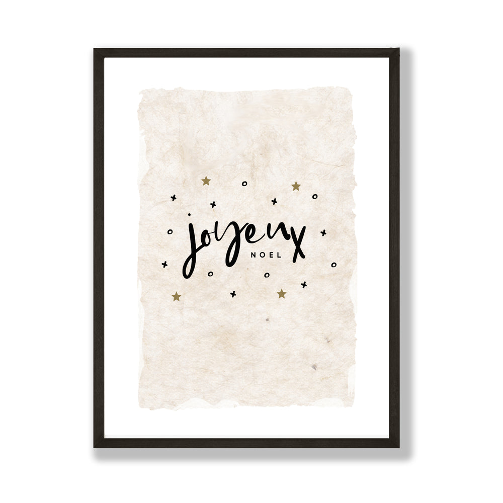 Joyeux noel festive Christmas print