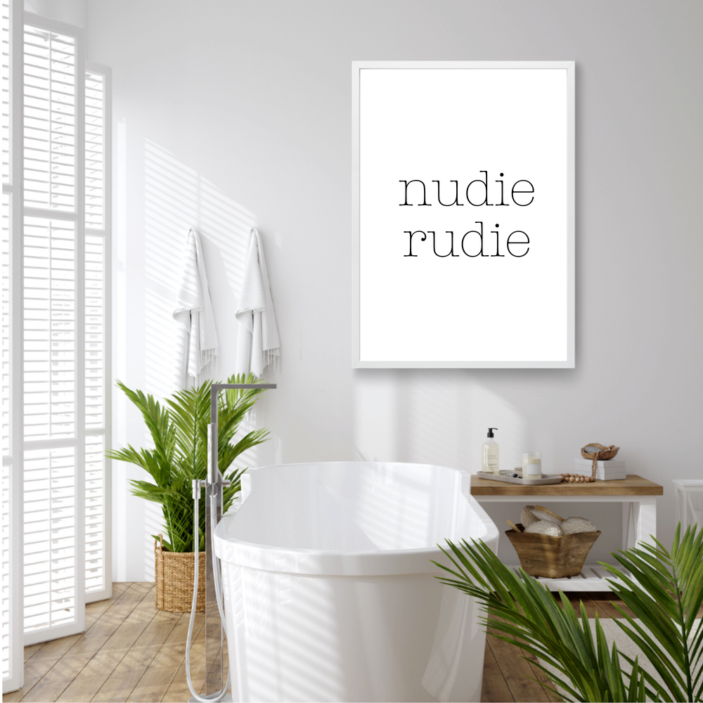Nudie rudie monochrome print