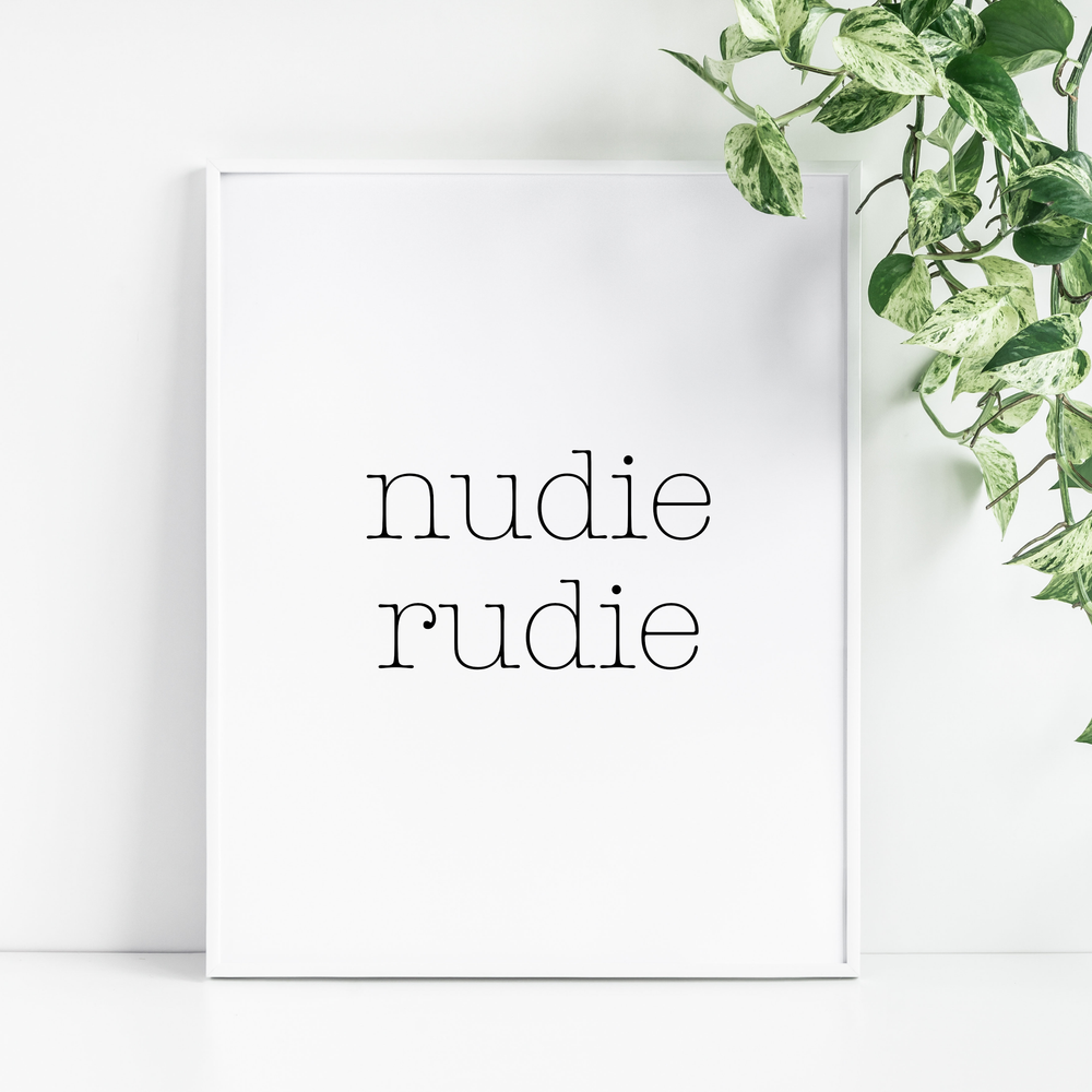Nudie rudie monochrome print