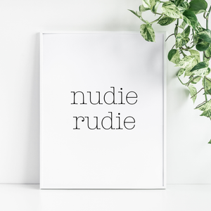 Nudie rudie monochrome print