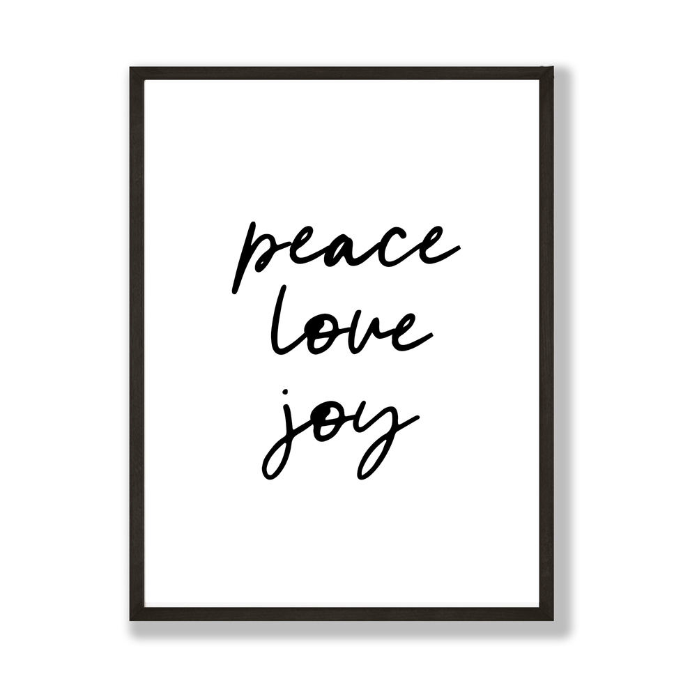 Peace love joy Christmas print