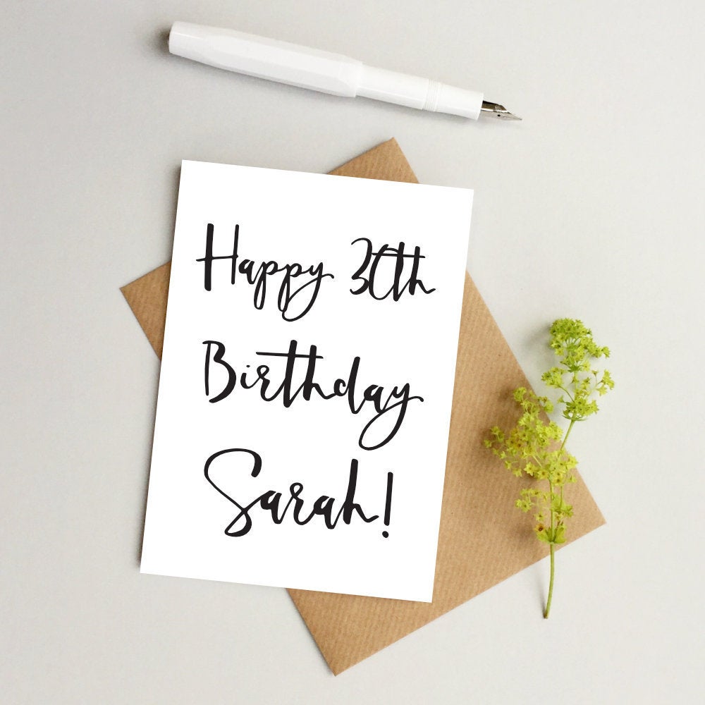 Personalised Birthday Card - Special age card - Milestone Birthday Card - Custom Card - 18th 21st 30th 40th 50th any age Birthday Card
