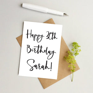 Personalised Birthday Card - Special age card - Milestone Birthday Card - Custom Card - 18th 21st 30th 40th 50th any age Birthday Card