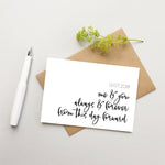 Personalised wedding card - Wedding card for wife - Wedding card for Husband - card for wife - card for Husband - custom anniversary card