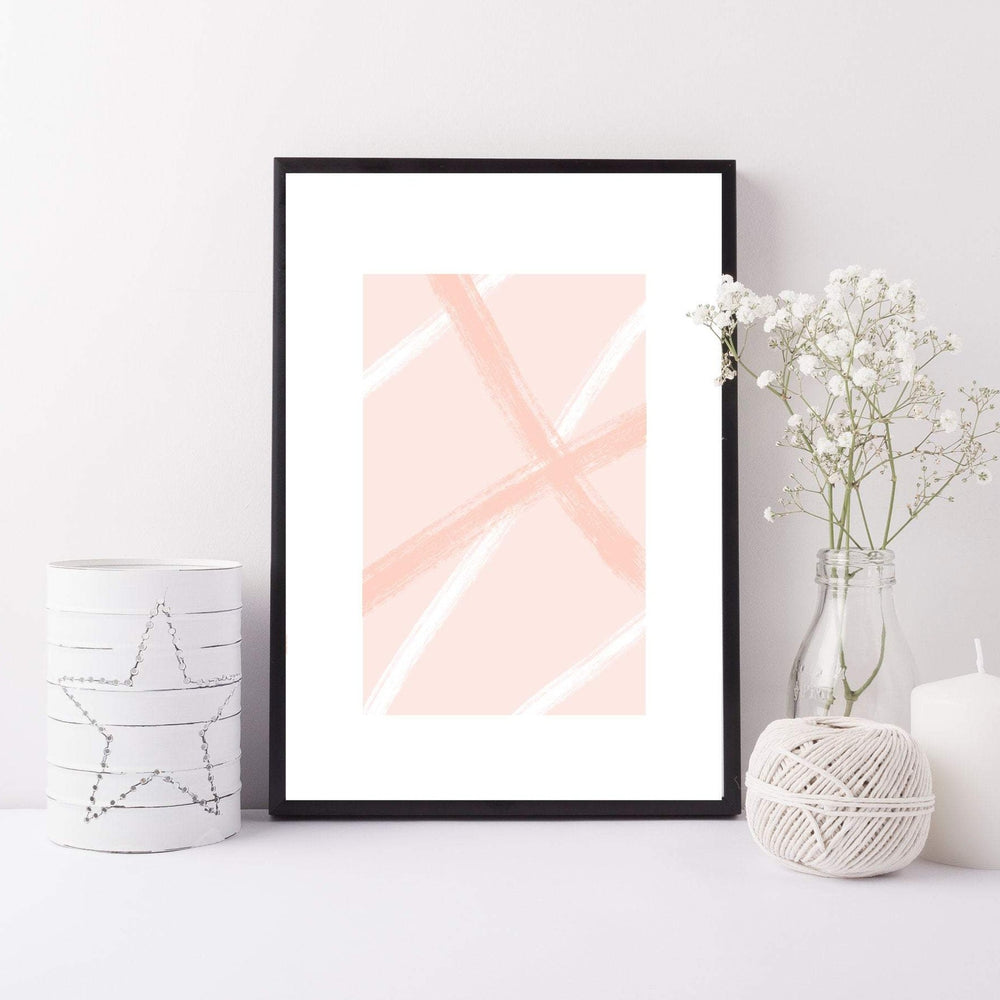 Pink abstract print - Blush art print - Pastel print - Bedroom print - living room decor - bedroom art print - Custom print