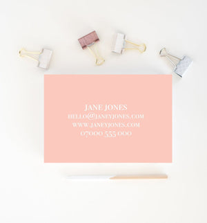 Pink Business Card Design - Classic Business Card Template - Shop business card - Premade Business Card - Printable Business Card
