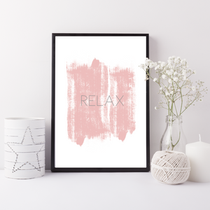 Blush Pink Relax Print