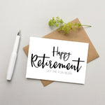 Retirement card - Happy retirement card - Retiring card - Card for retirement - Leaving work card - You&#39;re retiring card