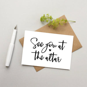 See you at the altar card - Card for groom - Card for bride - Wedding day card - wedding day card bride - wedding day card groom