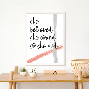 She believed she could print